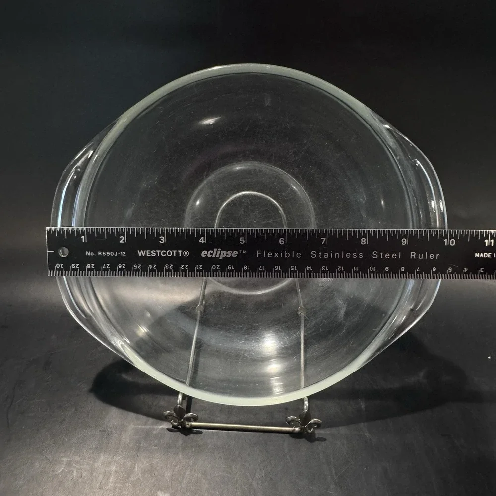 Vintage‎ PYREX Clear Glass 2QT Covered Casserole Dish USA